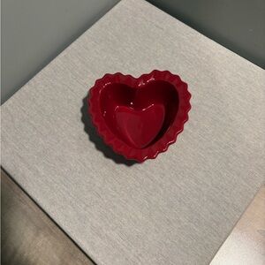 Chantal 3/4 Cup Red Heart-Shaped Dish